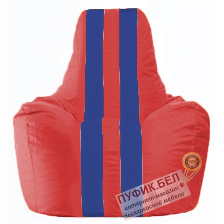 Кресло мешок Спортинг красный - синий С1.1-172