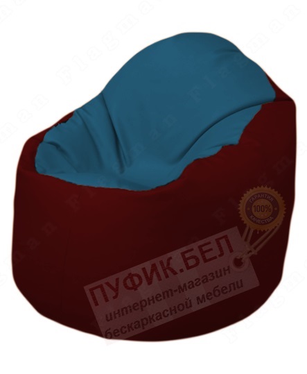 Кресло-мешок Bravo Б1.3-F03F08 (синий, бордовый)