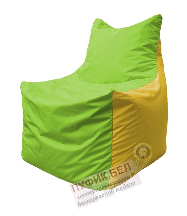 Кресло мешок Фокс Ф 21-167 (салатовый - жёлтый)
