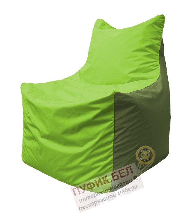 Кресло мешок Фокс Ф 21-164 (салатовый - оливковый)