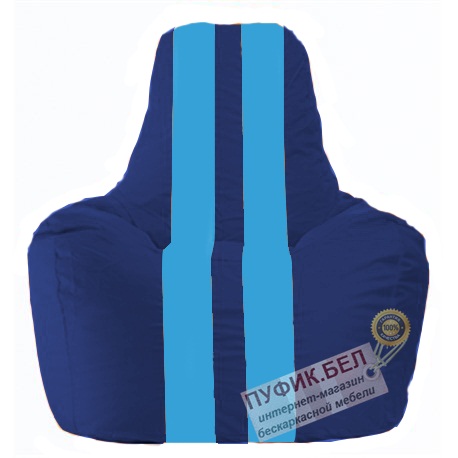 Кресло мешок Спортинг синий - голубой С1.1-129