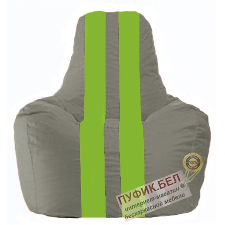 Кресло мешок Спортинг серый - салатовый С1.1-343