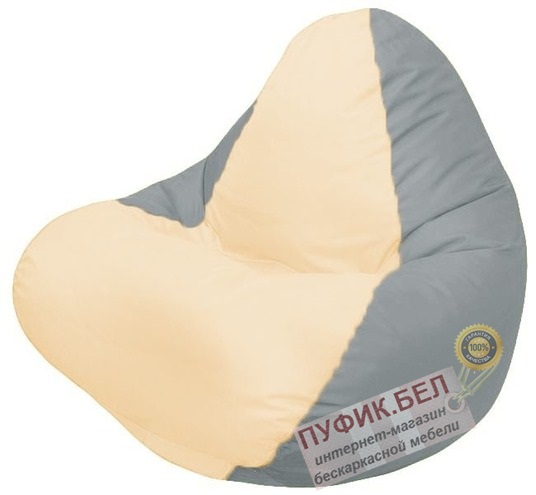 Кресло-мешок RELAX  (основа серая, вставка бежевая)