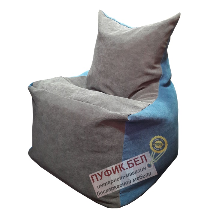 Кресло мешок Фокс серо - голубой