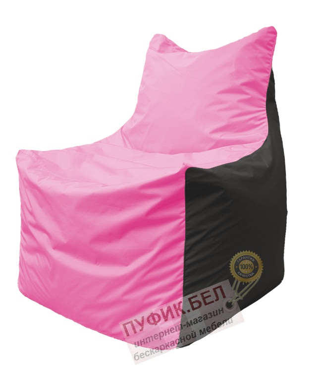Кресло мешок Фокс Ф 21-188 (розово-чёрный)