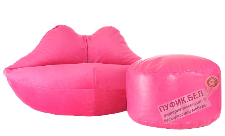Кресло-мешок Губы велюр (110 х 60 см)