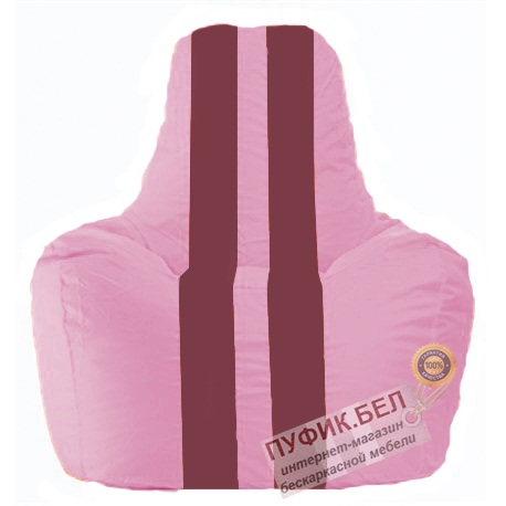 Кресло мешок Спортинг розовый - бордовый С1.1-203