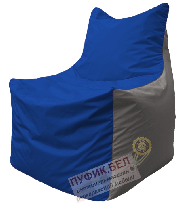 Кресло мешок Фокс Ф 21-126 (василёк - светло-серый)