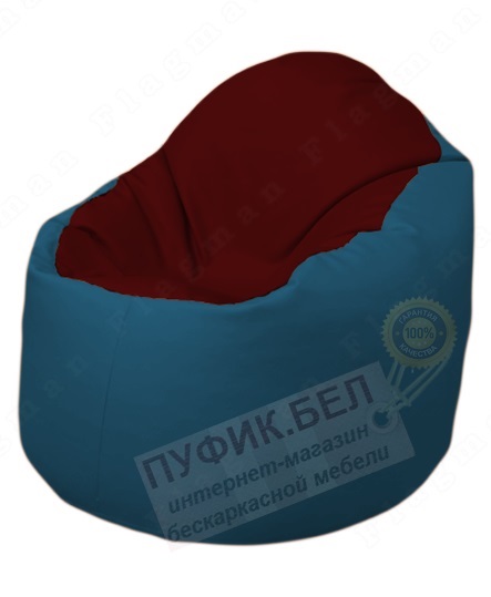 Кресло-мешок Bravo Б1.3-F08F03 (бордовый-синий)