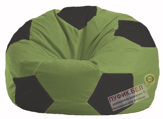 Кресло-мешок Мяч оливковый - чёрный М 1.1-460