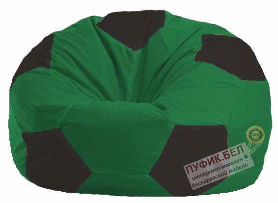 Кресло-мешок Мяч зелёный - чёрный М 1.1-235