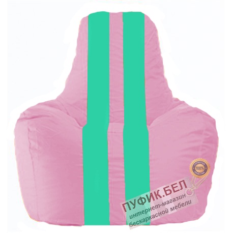 Кресло мешок Спортинг розовый - бирюзовый С1.1-204