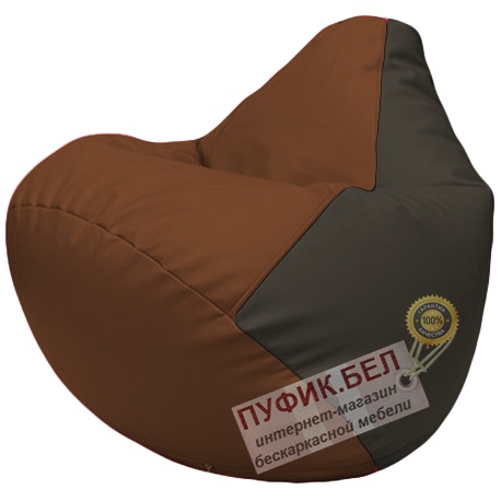 Кресло мешок Груша коричневый и чёрный Г2.3-0716