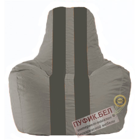 Кресло мешок Спортинг серый - тёмно-серый С1.1-351