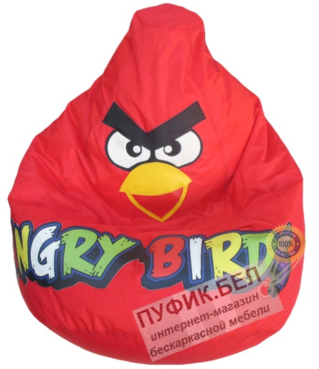 Кресло-мешок Красная Птичка(цветные буквы)