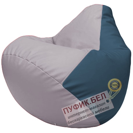 Кресло мешок Груша сиреневый и синий Г2.3-2503