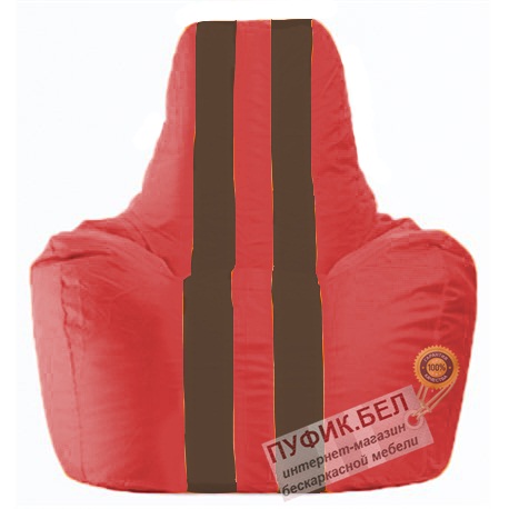 Кресло мешок Спортинг красный - коричневый С1.1-177