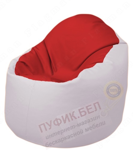 Кресло-мешок Bravo Б1.3-T09Т10 (красный-белый)
