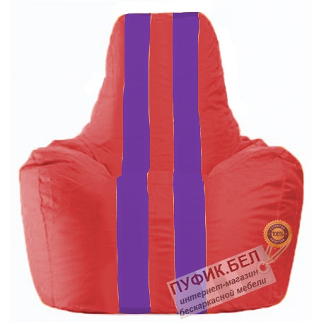 Кресло мешок Спортинг красный - фиолетовый С1.1-458