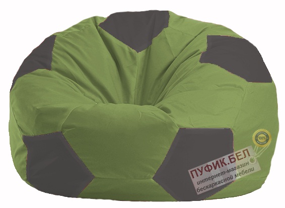 Кресло-мешок Мяч оливковый - тёмно-серый М 1.1-459