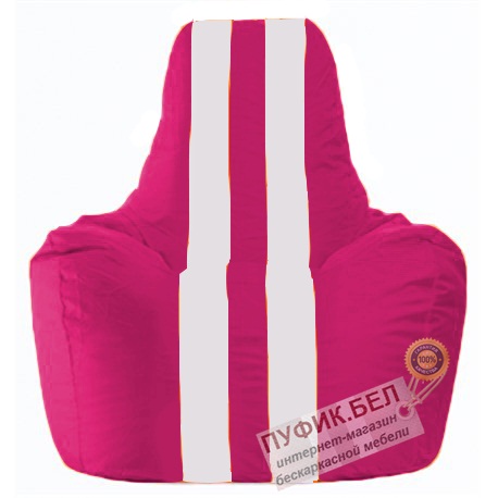 Кресло мешок Спортинг лиловый - белый С1.1-382