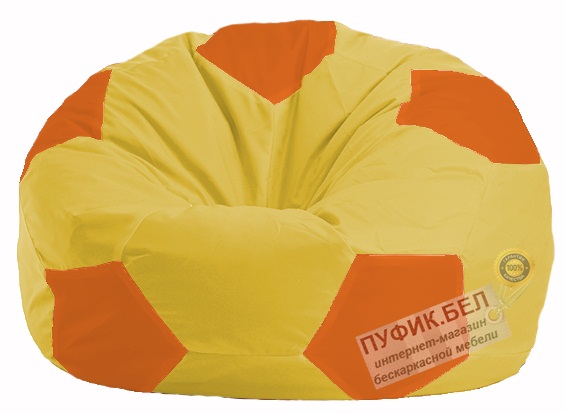 Кресло-мешок Мяч жёлтый - оранжевый М 1.1-258
