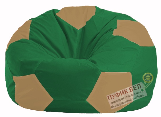 Кресло-мешок Мяч зелёный - бежевый М 1.1-237