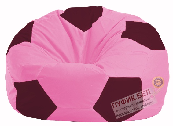 Кресло-мешок Мяч розовый - бордовый М 1.1-203