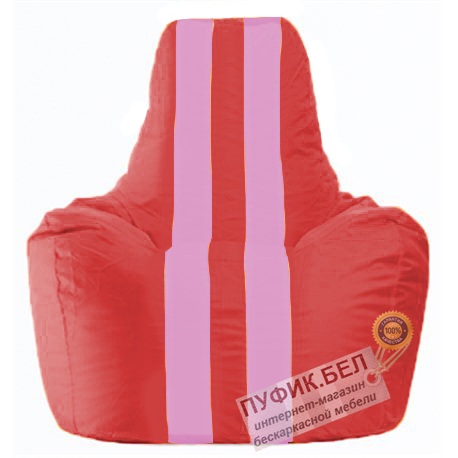 Кресло мешок Спортинг красный - розовый С1.1-175