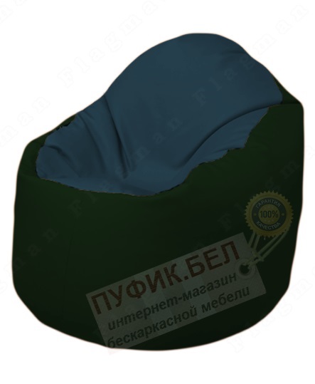 Кресло-мешок Bravo Б1.3-F04F05 (темно-синий, тёмно-зелёный)