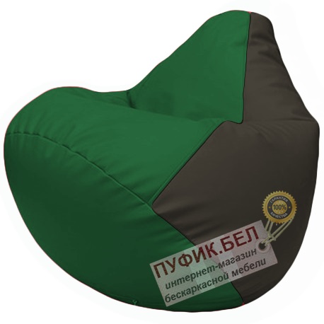 Кресло мешок Груша зелёный и чёрный Г2.3-0116 