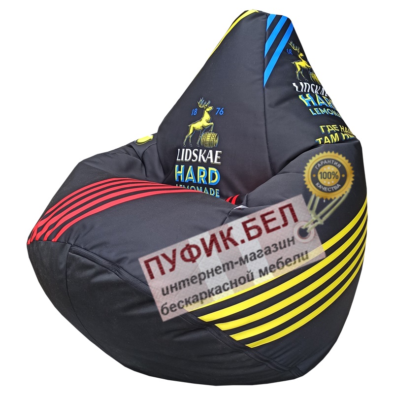 Кресло-мешок Груша с принтом (грета)