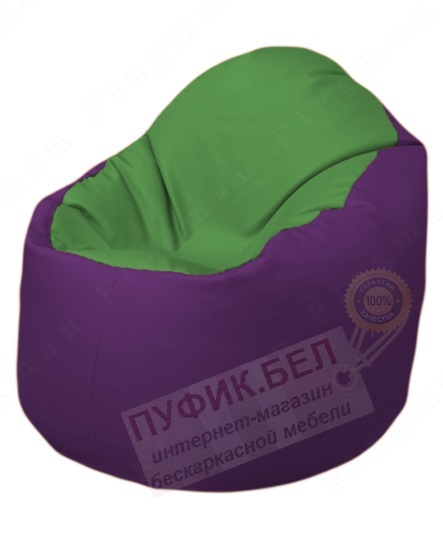 Кресло-мешок Bravo Б1.3-N76N32 (зеленый-фиолетовый)