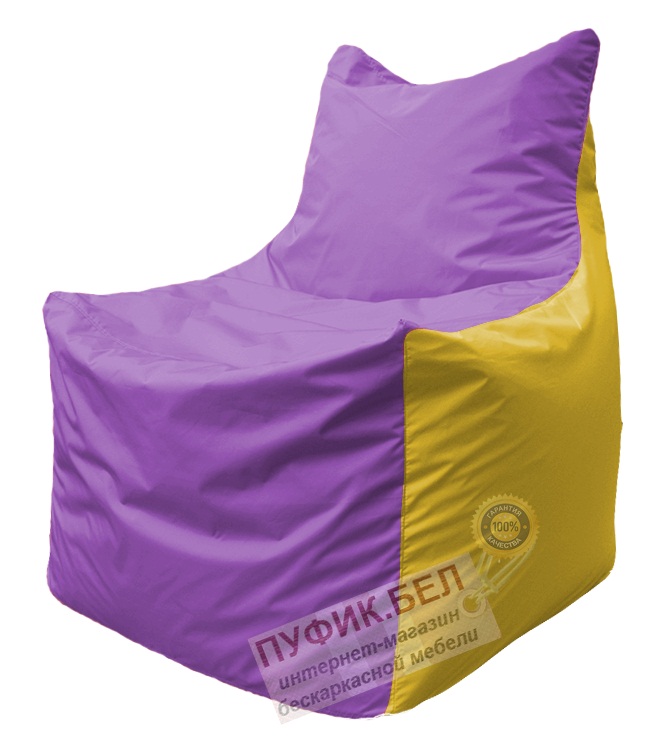 Кресло мешок Фокс Ф 21-100 (сиреневый - жёлтый)