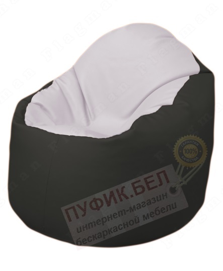 Кресло-мешок Bravo Б1.3-Т10Т38 (белый-черный)