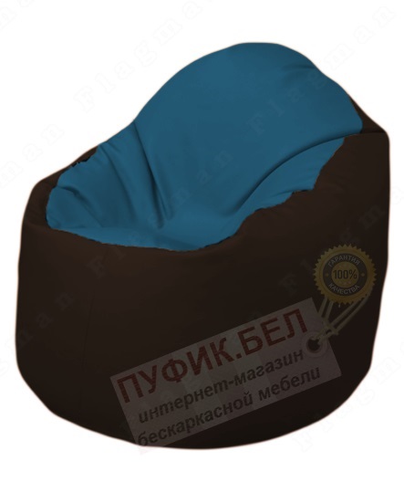 Кресло-мешок Bravo Б1.3-F03F01 (синий, темно-коричневый)