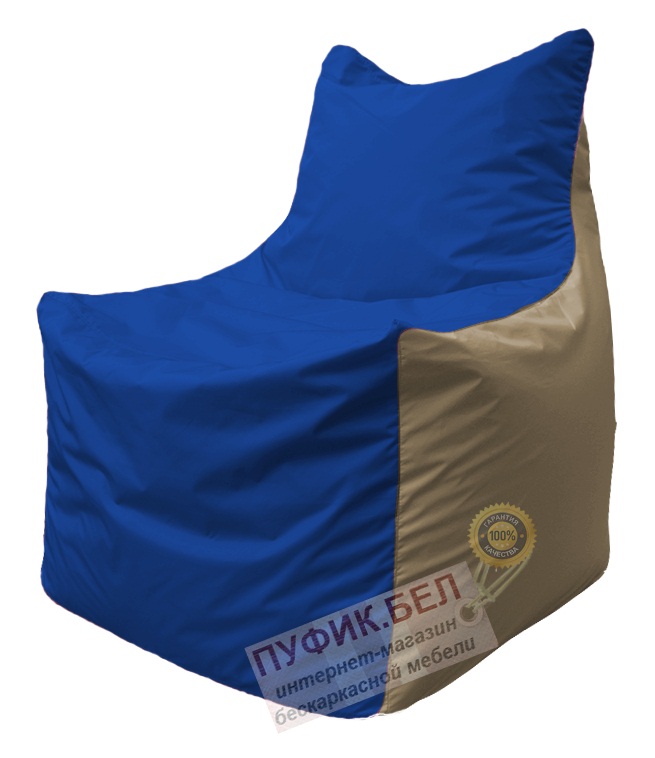 Кресло мешок Фокс Ф 21-114 (василёк - тёмно-бежевый)