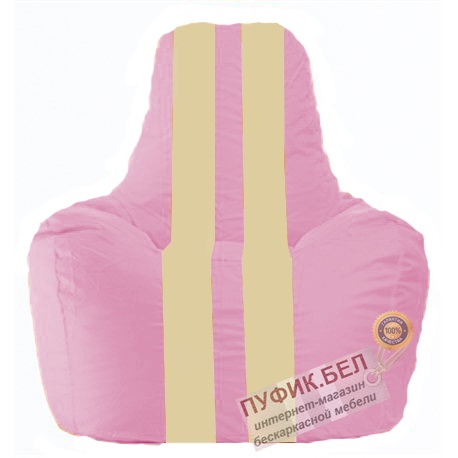 Кресло мешок Спортинг розовый - светло-бежевый С1.1-196