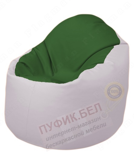 Кресло-мешок Bravo Б1.3-N77N10 (темно-зеленый, белый)
