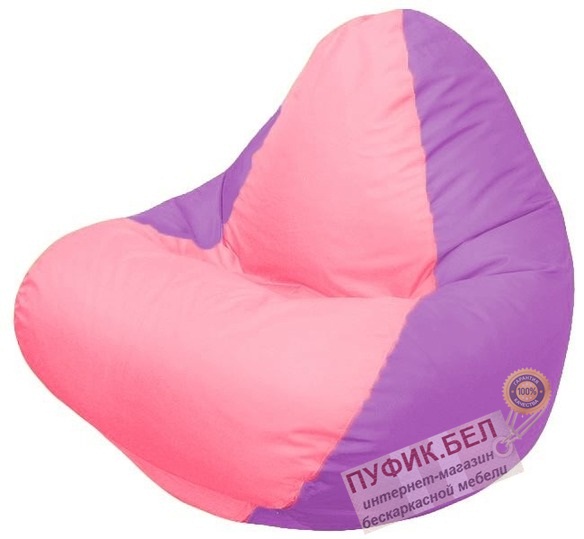 Кресло-мешок RELAX (основа сиреневая, вставка розовая)