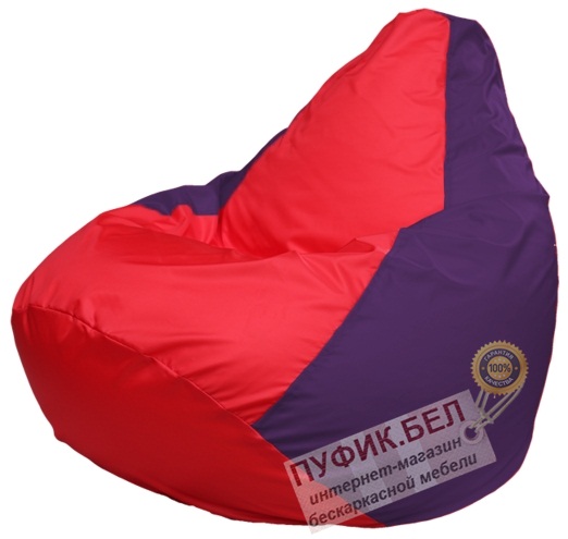 Кресло мешок Груша Макси Г2.1-233 красный, фиолетовый