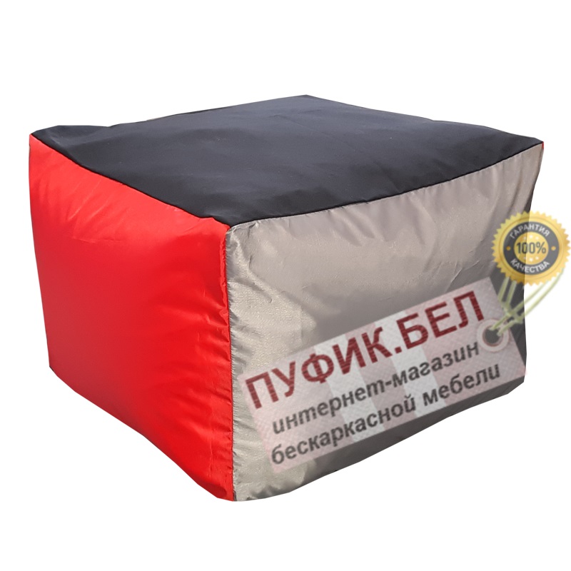 Пуфик Папед (красный+серый+чёрный)