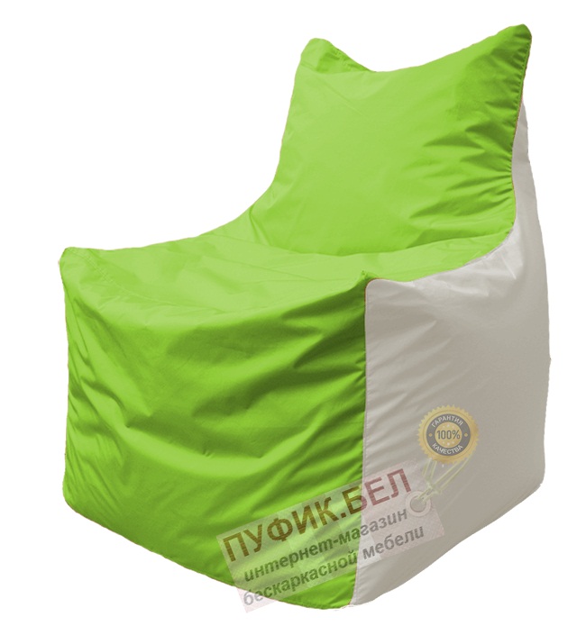 Кресло мешок Фокс Ф 21-183 (салатовый - белый)