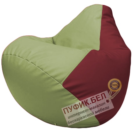 Кресло мешок Груша оливковый и бордовый Г2.3-1932