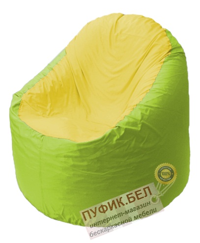 Кресло-мешок Bravo салатовое, сидушка желтая