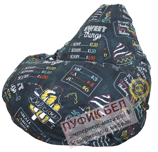 Кресло мешок Груша Айскрим