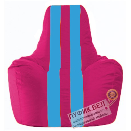Кресло мешок Спортинг лиловый - голубой С1.1-385