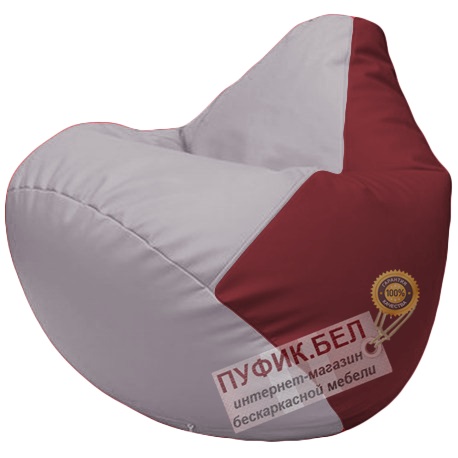 Кресло мешок Груша сиреневый и бордовый Г2.3-2521