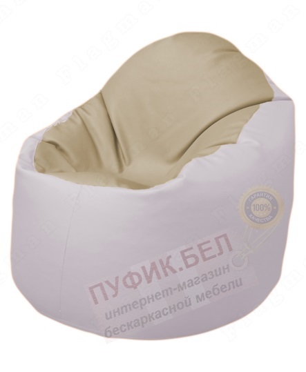 Кресло-мешок Bravo Б1.3-T13Т10 (бежевый-белый)