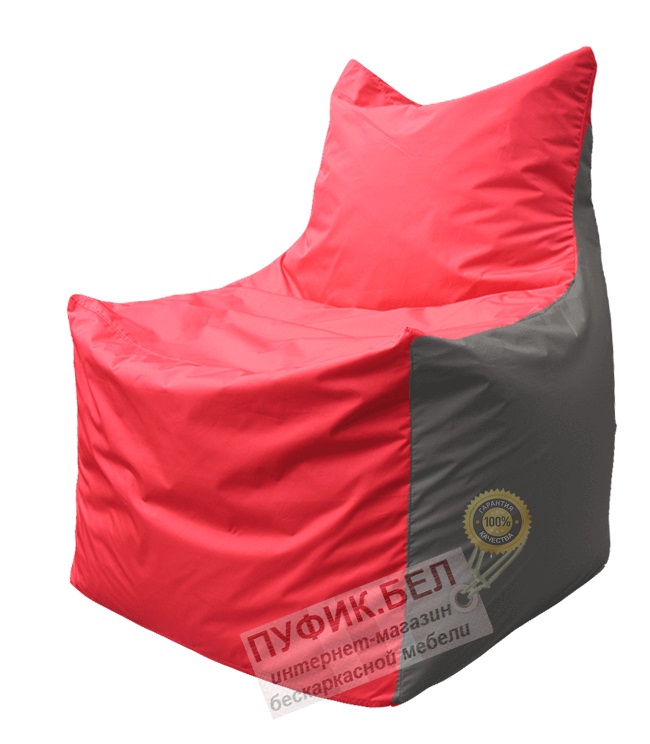 Кресло мешок Фокс Ф 21-170 (красно-серый)